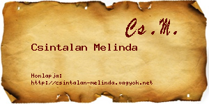 Csintalan Melinda névjegykártya